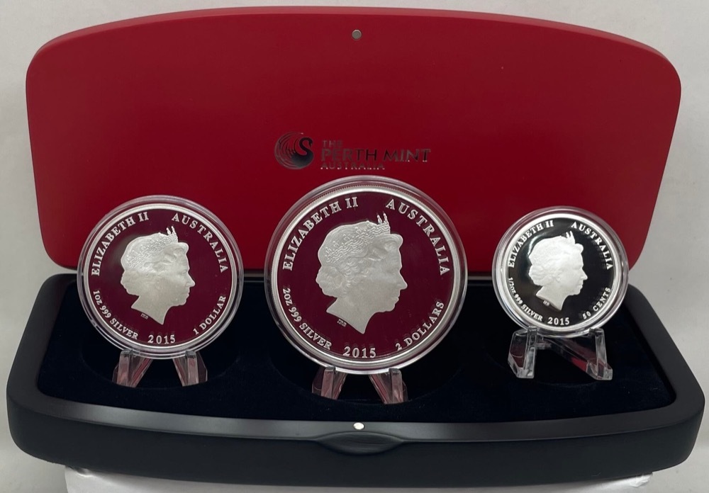 2015 Silver Lunar Year of the Goat 3 Coin Proof Set product image