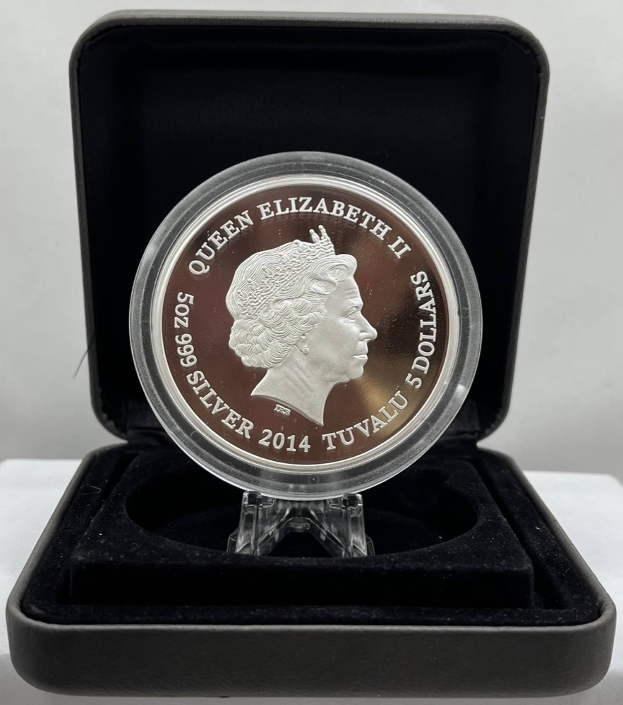 Tuvalu 2014 Silver 5oz / 5 Dollars  Shakespeare - 450th Anniversary of Birth product image