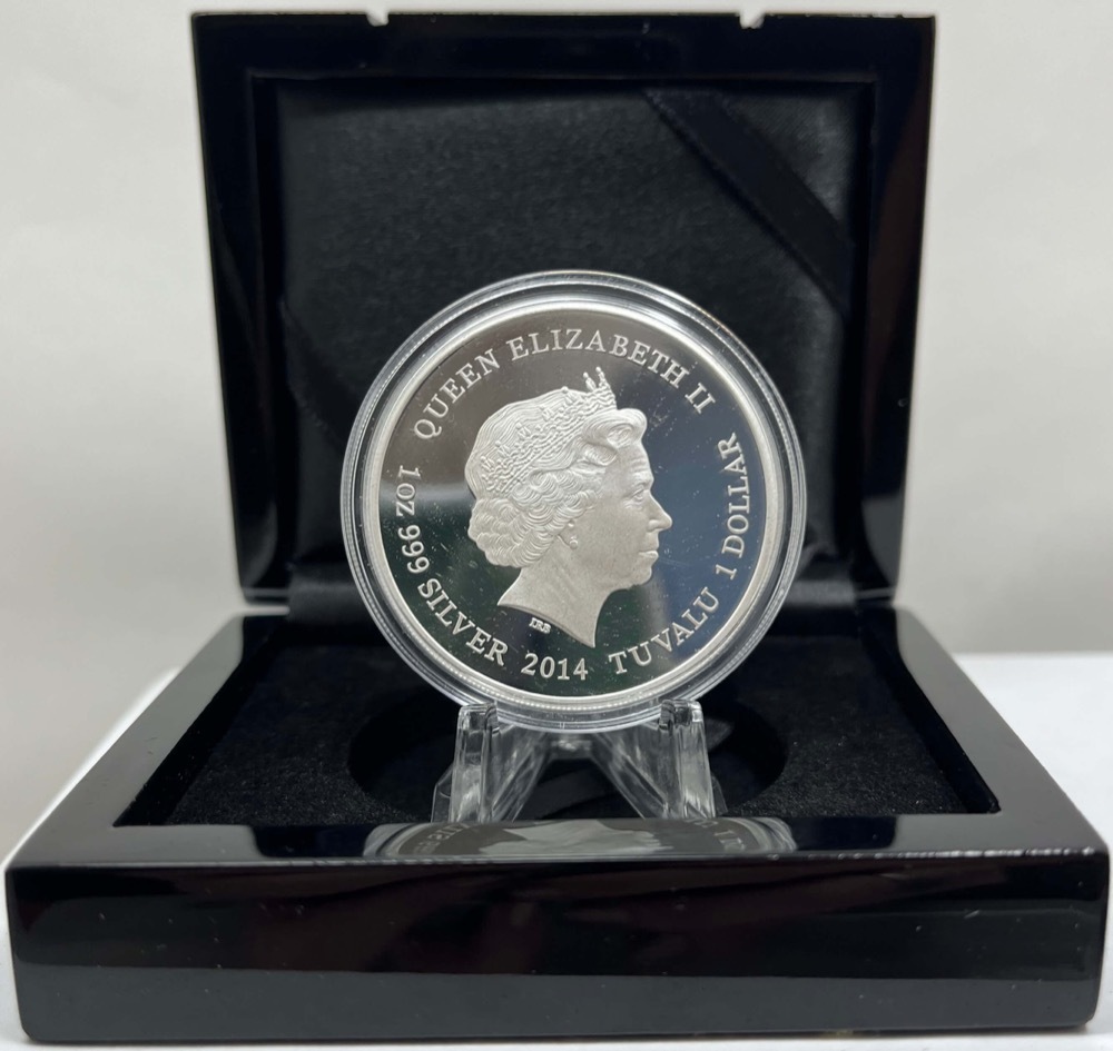 Tuvalu 2014 Silver 1oz Coin Thorny Devil Lizard product image