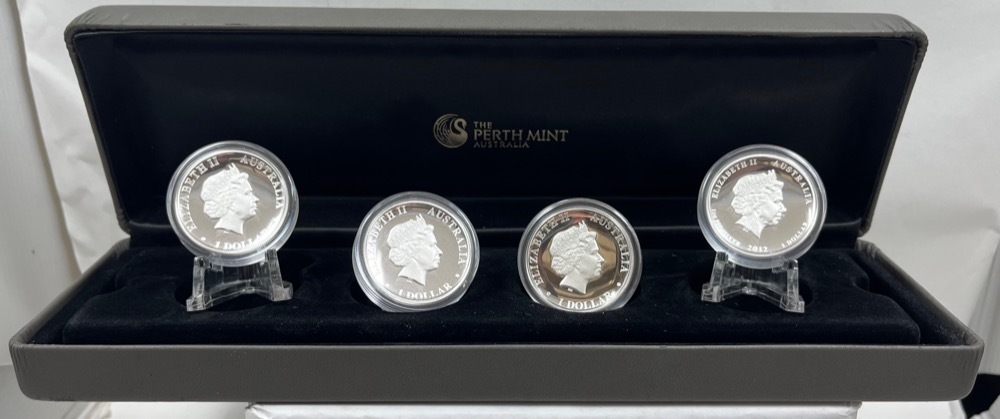 2012 1oz Silver 4 Coin Proof Set High Relief Collection product image