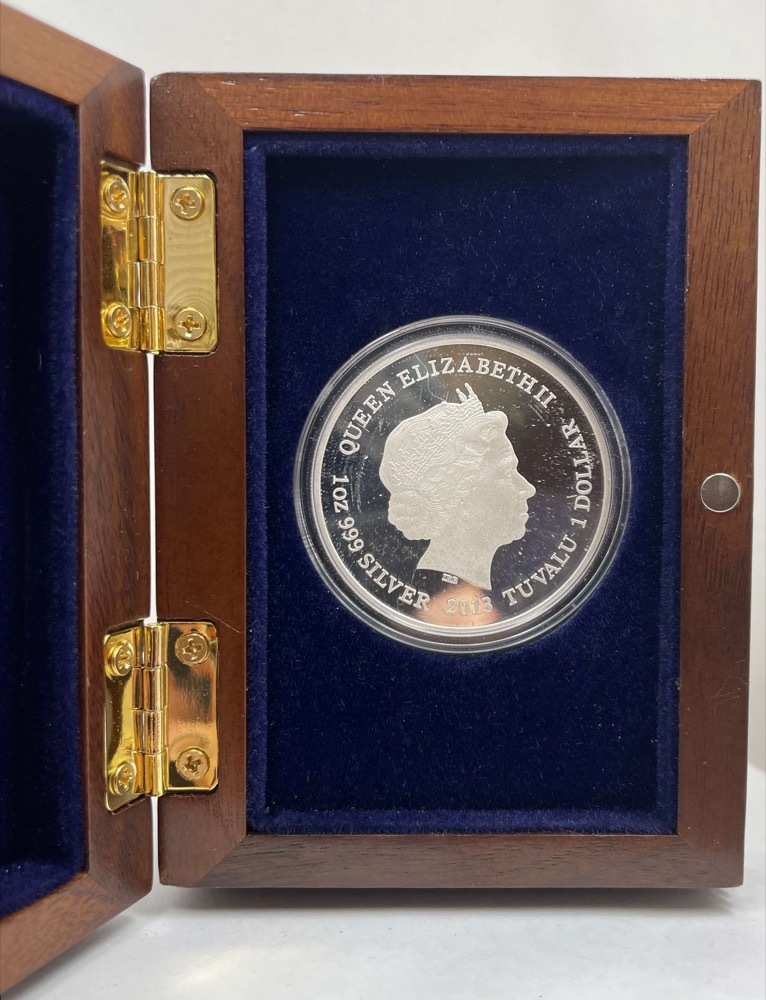 Tuvalu 2013 Silver 1oz Proof Ships That Never Sailed - The Pequod product image