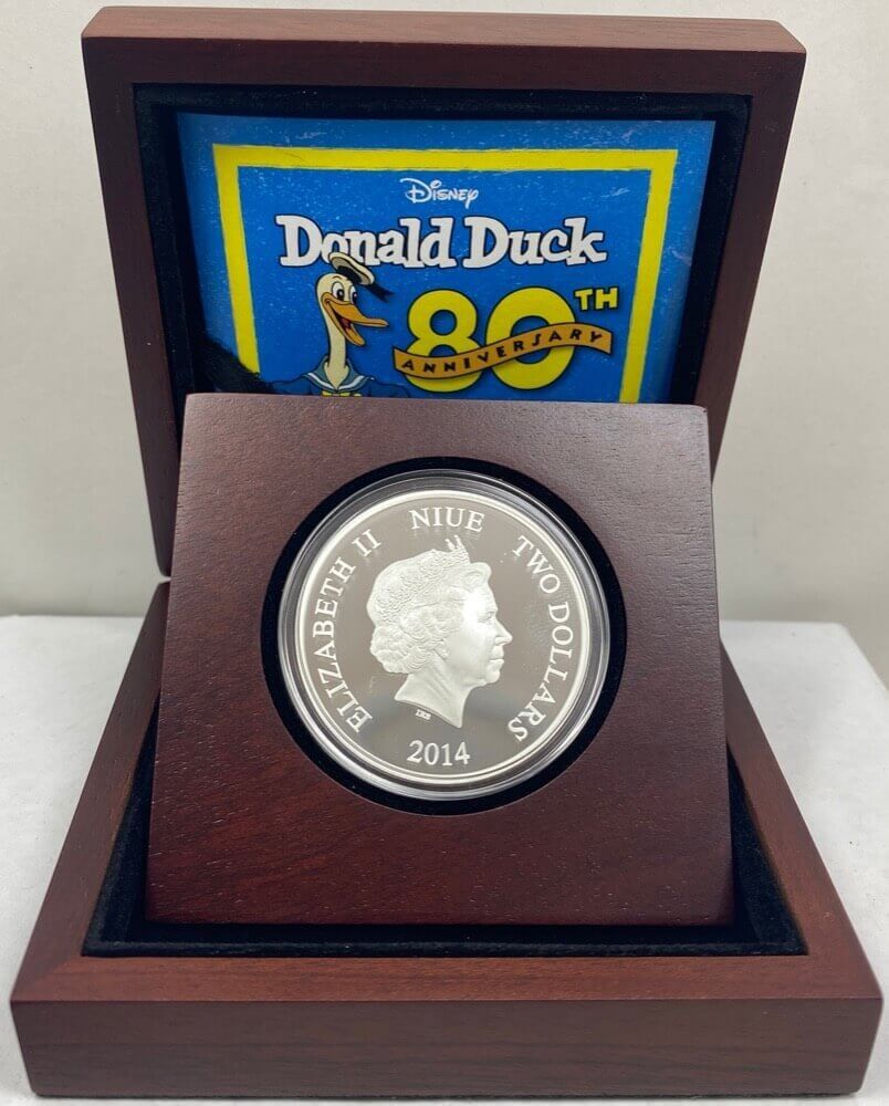 Niue 2014 Silver 1oz Proof Donald Duck 80th Anniversary product image