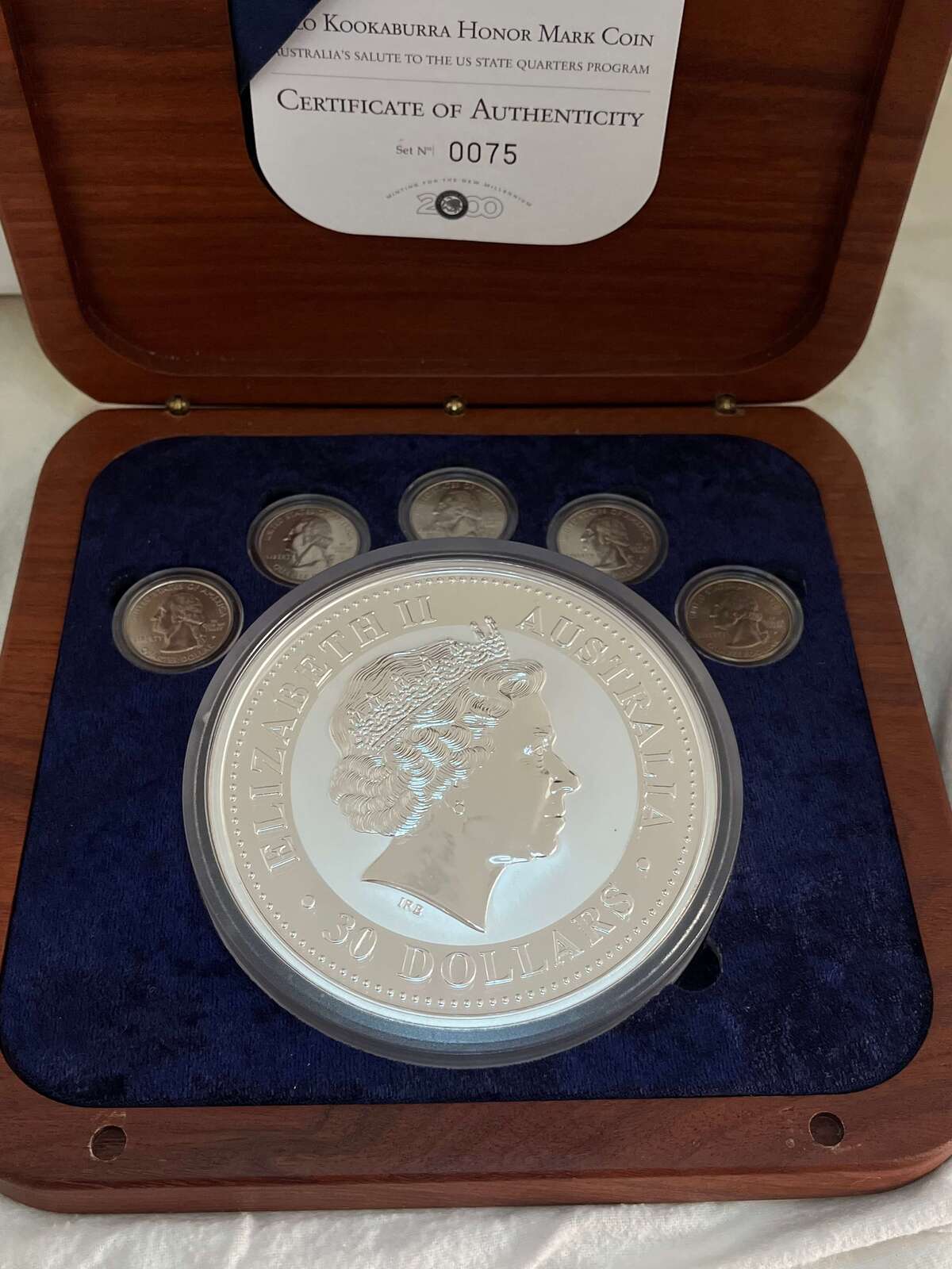 1999 Silver 1 Kilo Kookaburra US State Quarters Privy product image