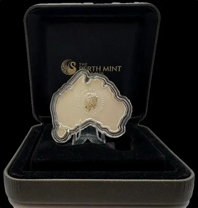 2016 Silver 1oz Proof Map Shaped Coin - Great White Shark product image