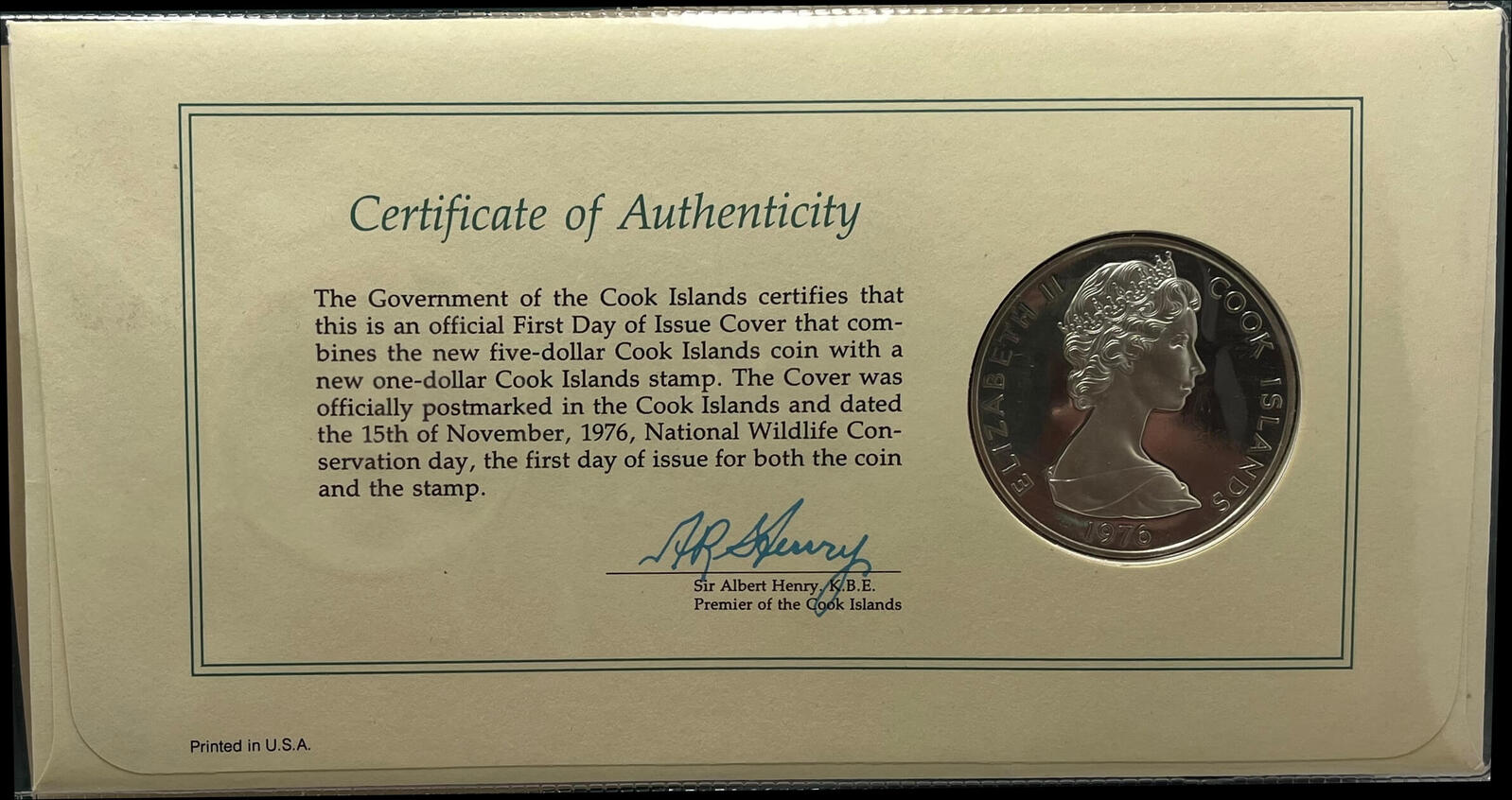 Cook Islands 1976 Silver 5 Dollar Proof Coin product image