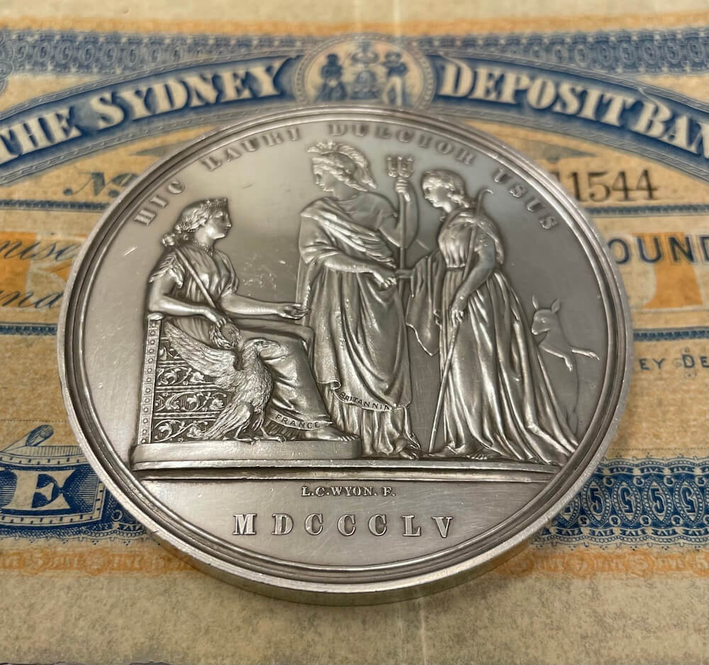 1854 Silver Prize Medal Products of New South Wales product image