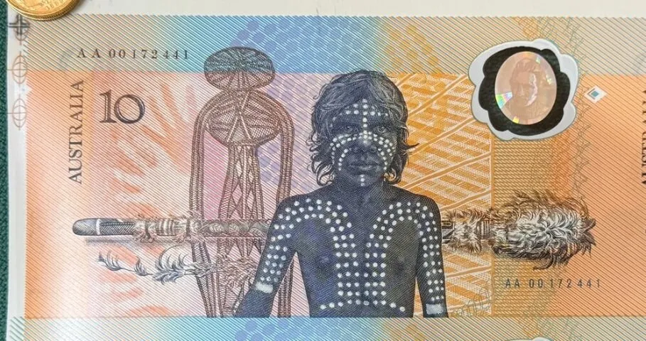 1988 10 Dollar Uncut Sheet of 24 Notes Bicentennial product image