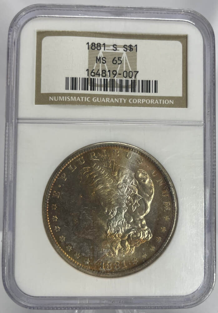 USA 1881-S Silver Morgan Dollar NGC MS65 product image