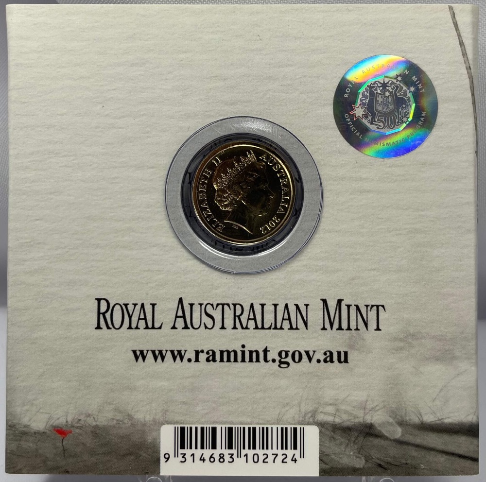 2012 2 Dollar Remembrance Day Folder C Mintmark - Red Poppy product image