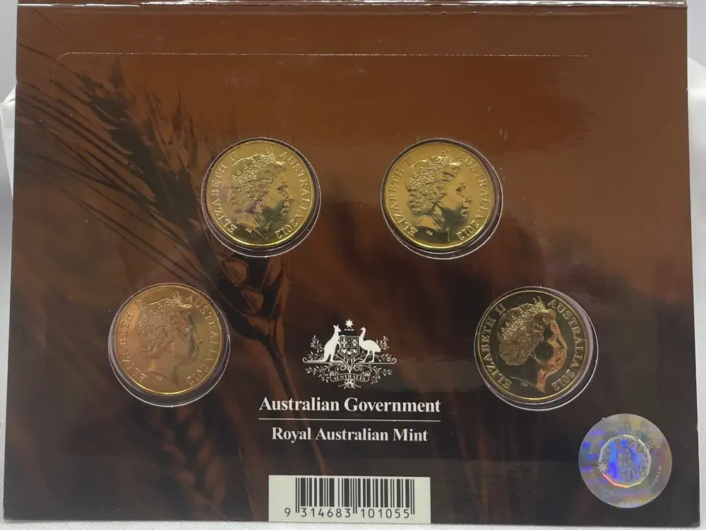 2012 1 Dollar 4 Coin Set Privy Mark Wheat Sheaf product image