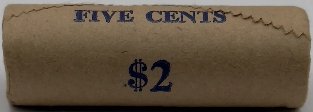 1982 5 Cent Coin Mint Roll Heads / Tails product image