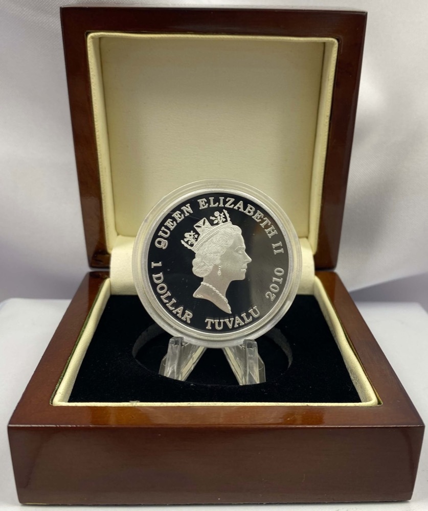 Tuvalu 2010 Silver 1 Dollar Proof Coin Sir Charles Kingsford Smith product image