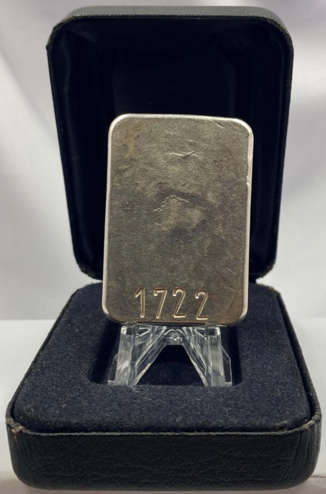 Perth Mint Silver 5 Ounce Cast Vintage Ingot In Case 99.99% Pure 5ozt product image
