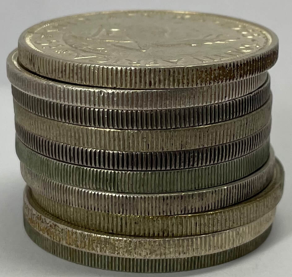 South Africa Bulk Lot of 10 Silver 5 Shilling Crowns GEF product image