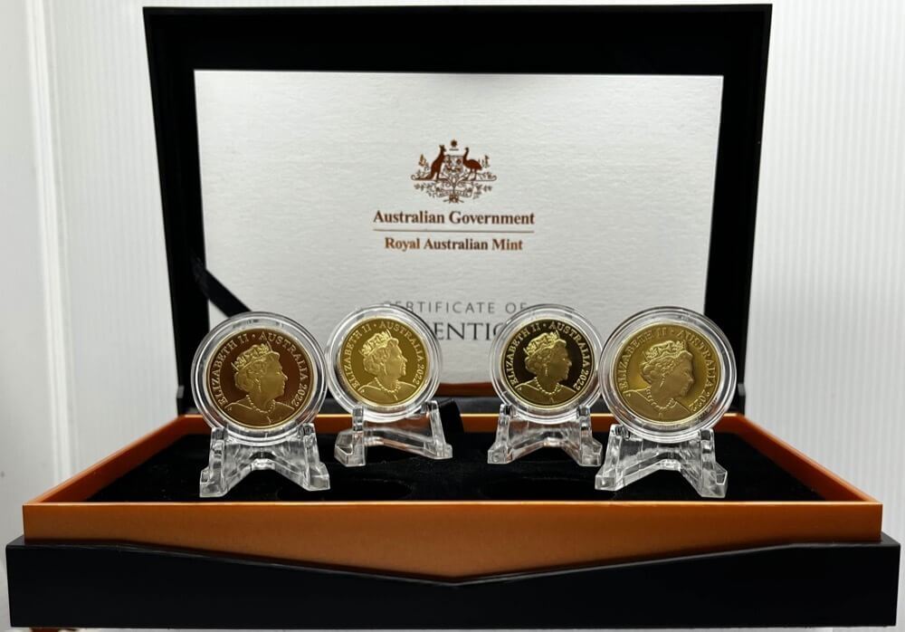 Australia 2022 Four Coin Proof Set - Australian Dinosaurs product image