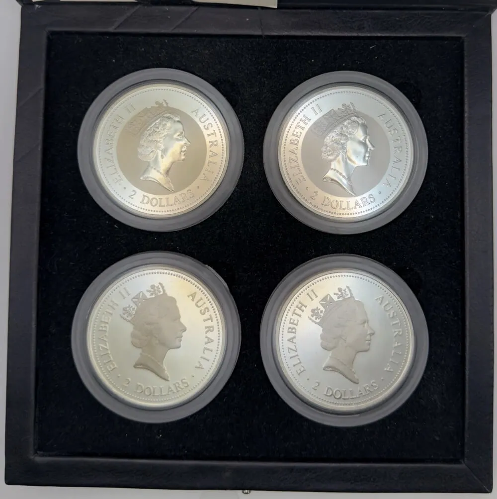 1995 Silver 2oz Kookaburra Coin Florin Privy Mark Set in Case product image