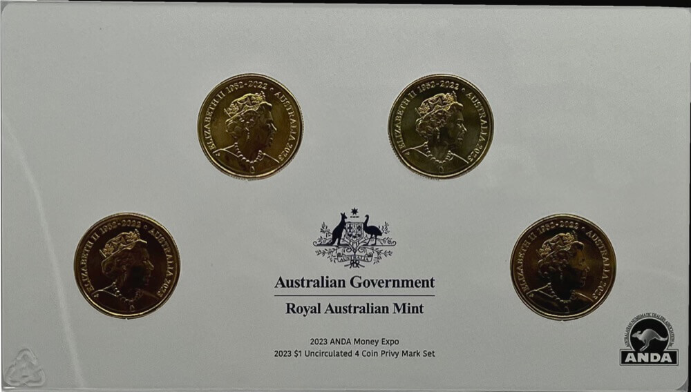 2023 $1 Uncirculated Four Coin Privy Mark Set - Sydney ANDA Money Expo product image