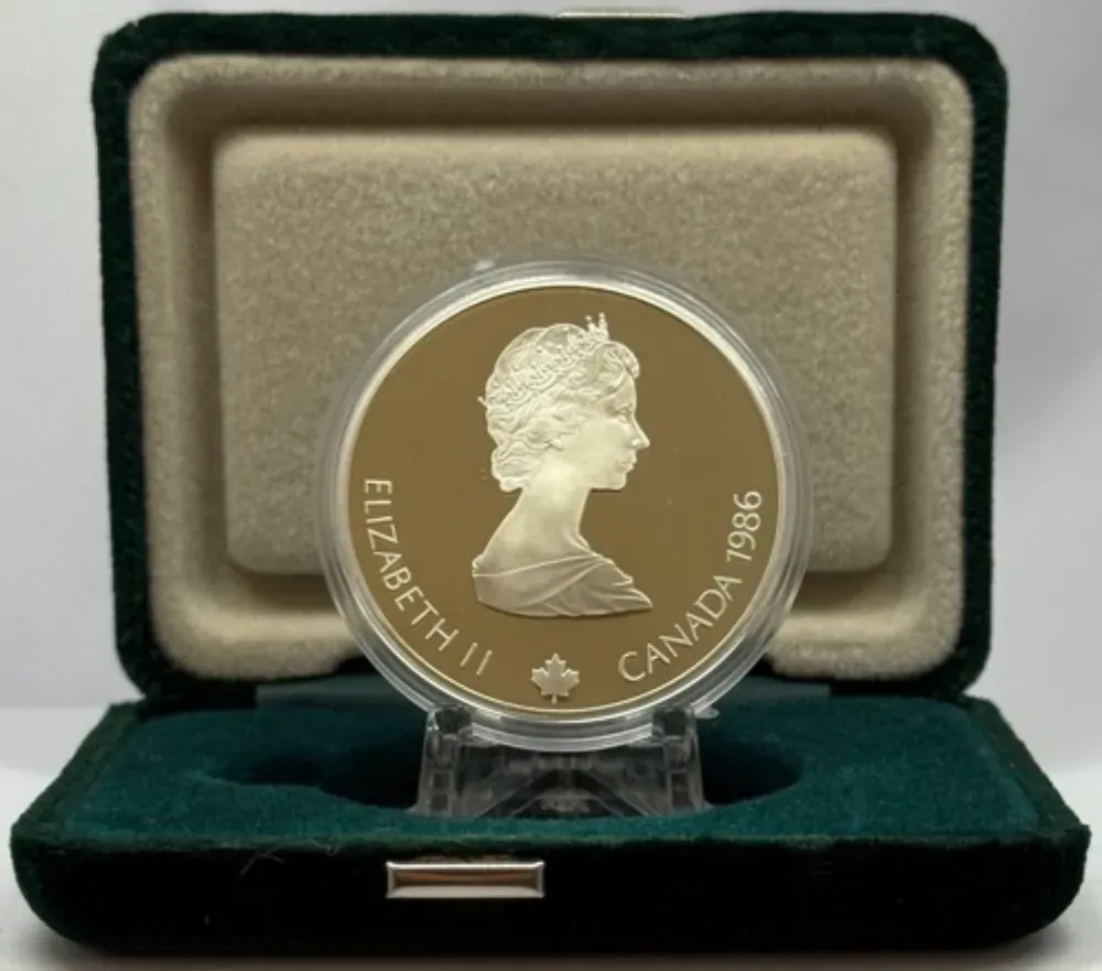 Canada 1988 Silver $20 Proof Coin Winter Olympics Free-style Skiing product image