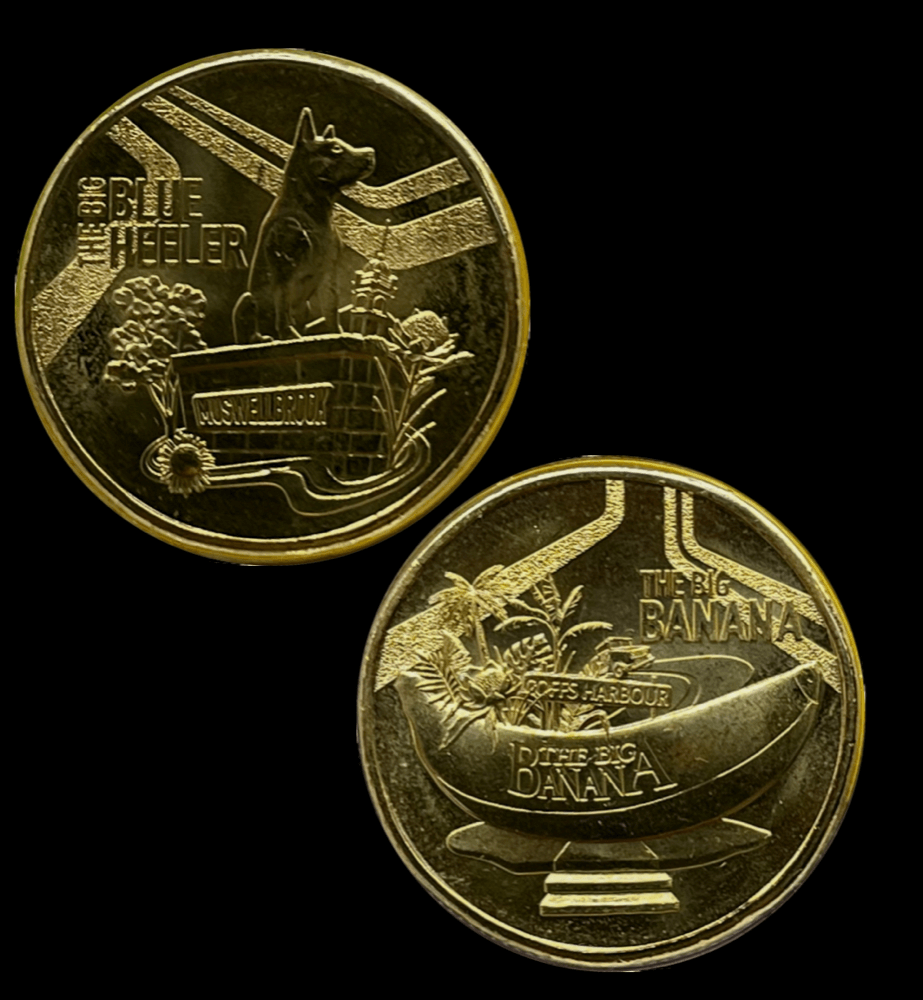 2023 PNC Pair Sydney Money Expo Foil Overprint - Big Banana and Blue Heeler product image