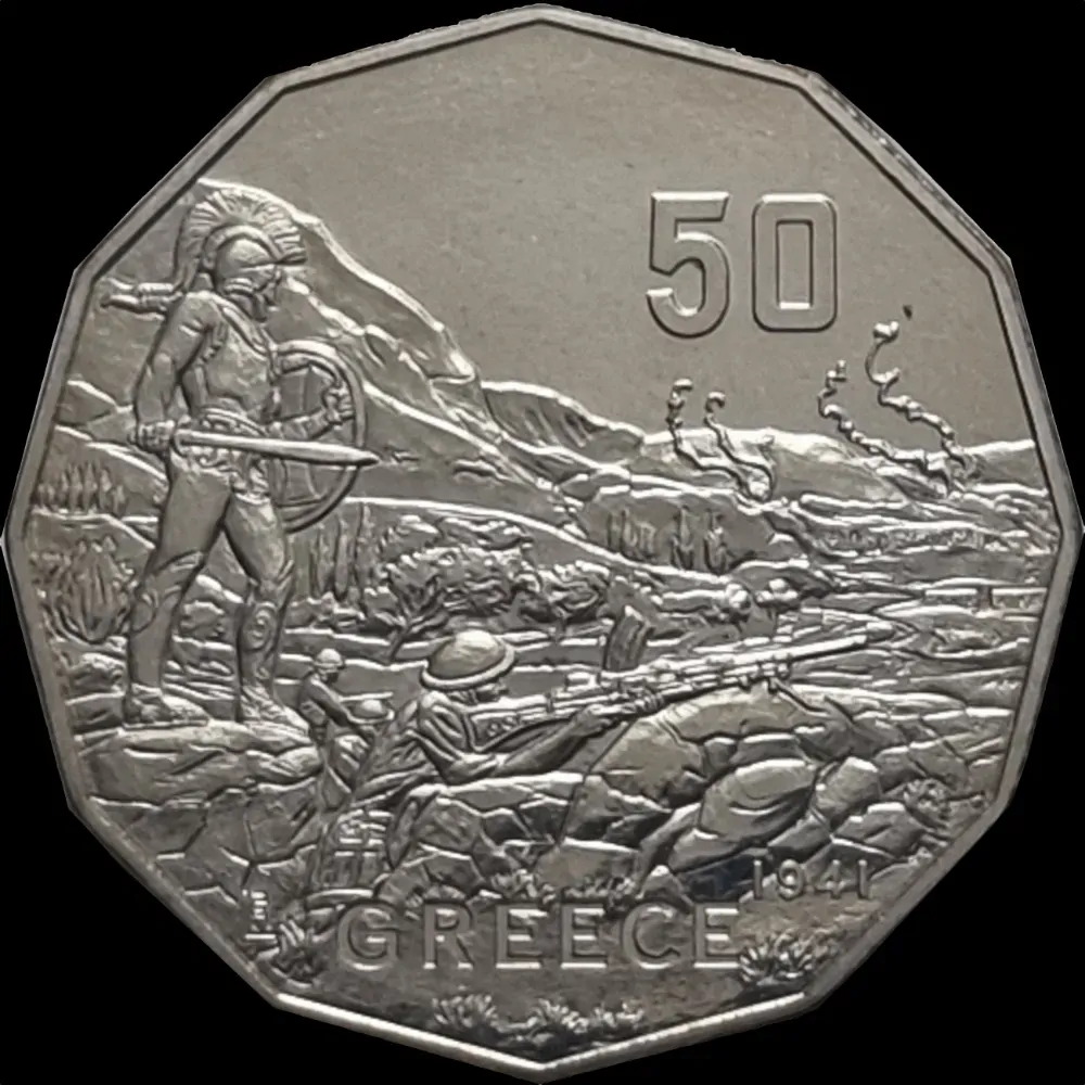 2015 50 Cent Uncirculated Coin Australia At War - Greece product image