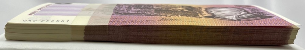 1985 $5 Note Bundle Gothic Side Johnston/Fraser R209b Uncirculated product image