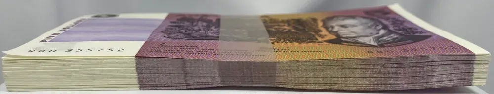 1985 $5 Note Bundle Gothic Side Johnston/Fraser R209b Uncirculated product image