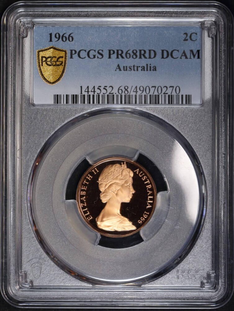 Australia 1966 Proof 2 Cents PCGS PR 68DCAM product image