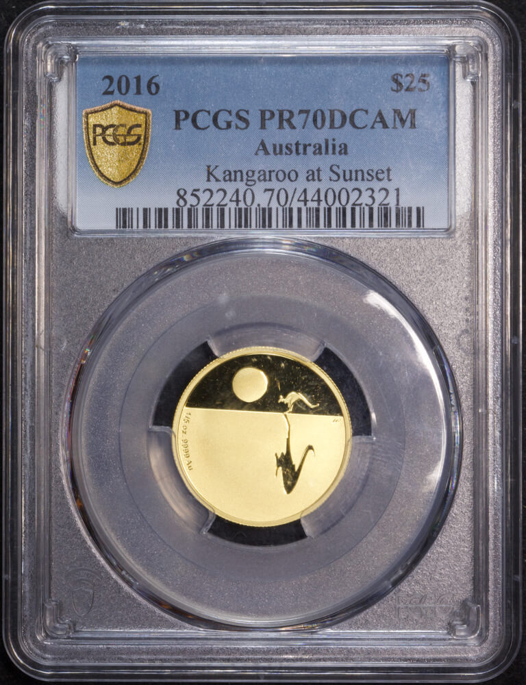 2016 $25 Gold Proof Coin Kangaroo at Sunset PCGS PR70 product image