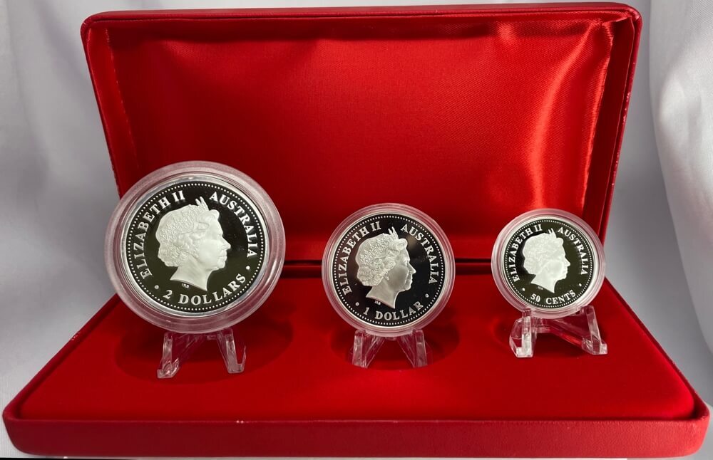 2003 Silver Lunar Proof 3 Coin Set Series I Goat product image