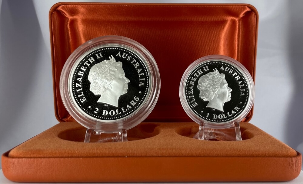 2004 Silver Proof Two Coin Set (2oz and 1oz) Kookaburra product image