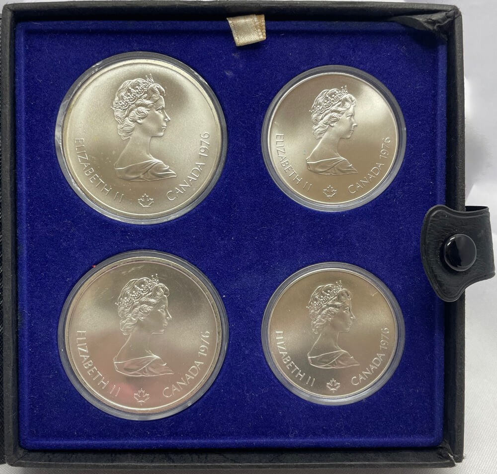 Canada 1976 Silver 4 Coin Set Uncirculated Montreal Olympics product image