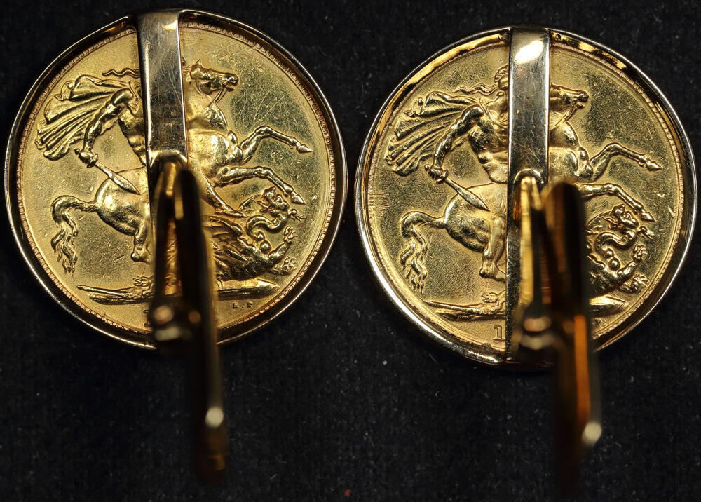 14 Carat Gold Sovereign Cufflinks product image