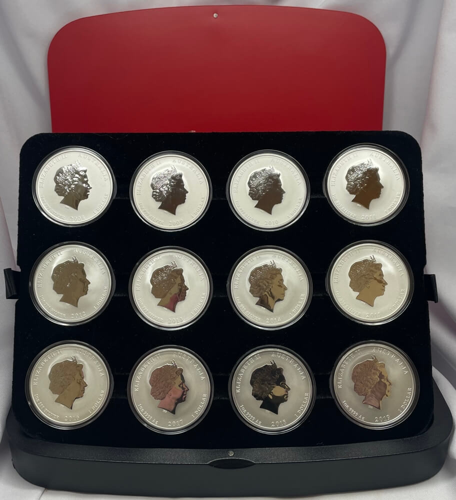 2008-2019 Silver Lunar Series II 12 Coin Gilded Collection  product image