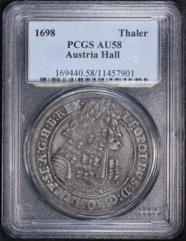 Austria (Hall) 1698 Silver Thaler Leopold I Dav#3248 PCGS AU58 product image