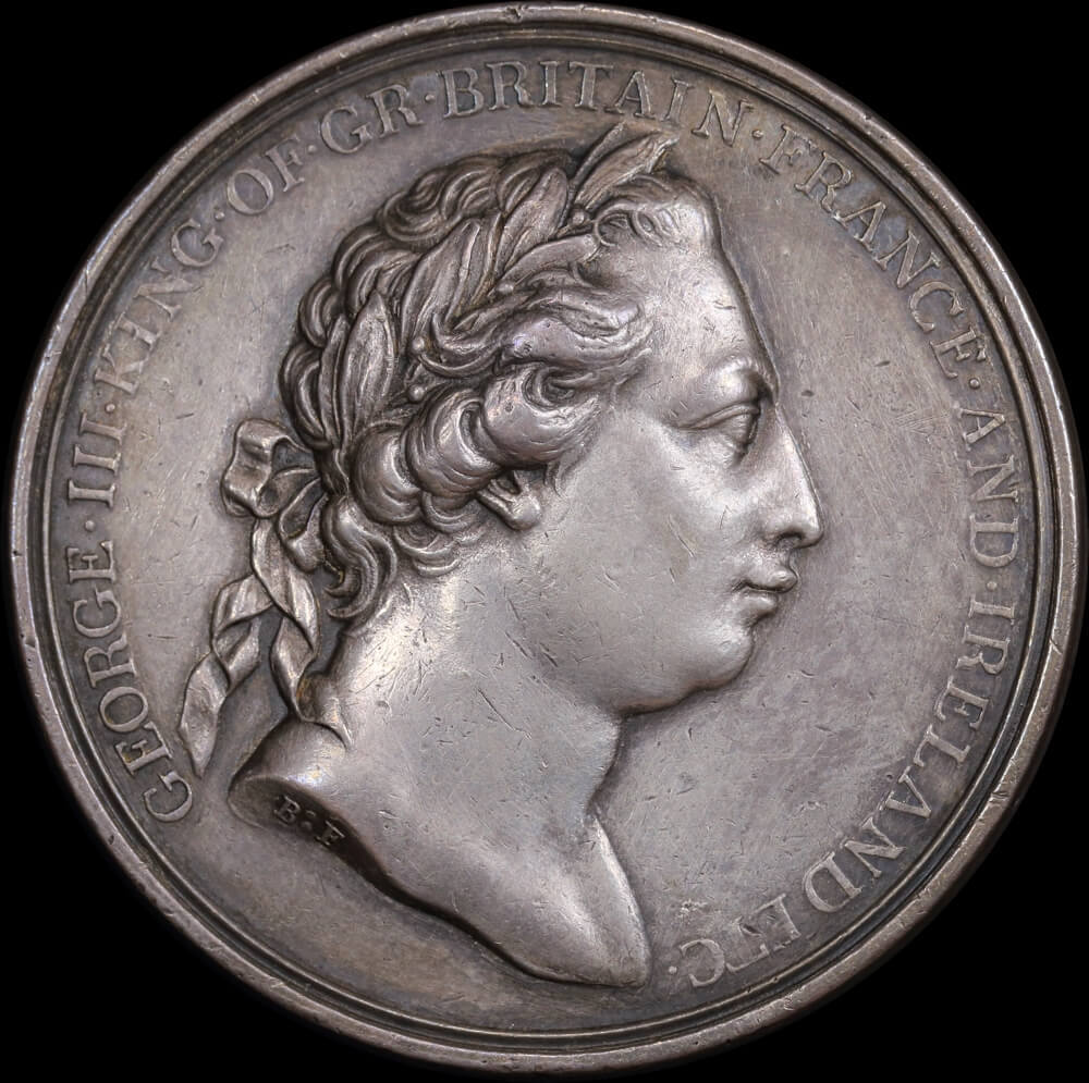 1772 Captain James Cook Resolution & Adventure Silver Medal good EF product image