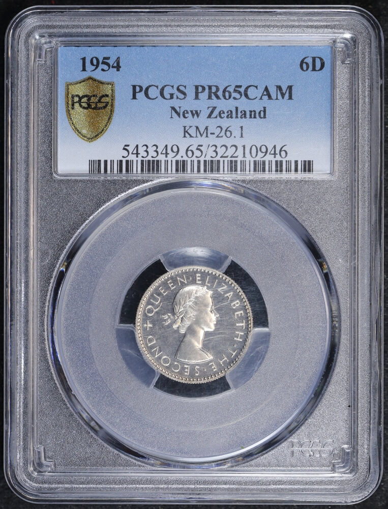 New Zealand 1954 Sixpence KM#26.1 PCGS PR65CAM product image