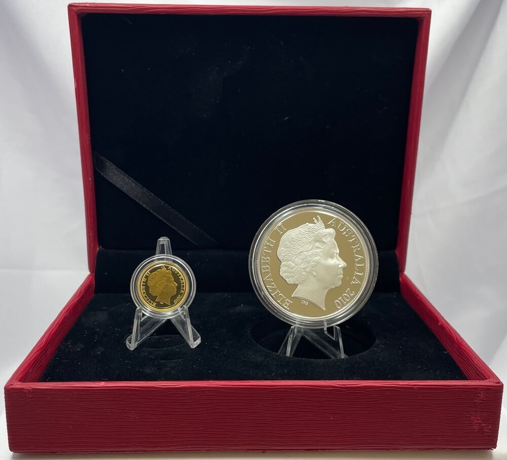 2010 Gold and Silver 2 Coin Proof Set 1/10 oz & 1 oz Year of the Tiger Series II product image
