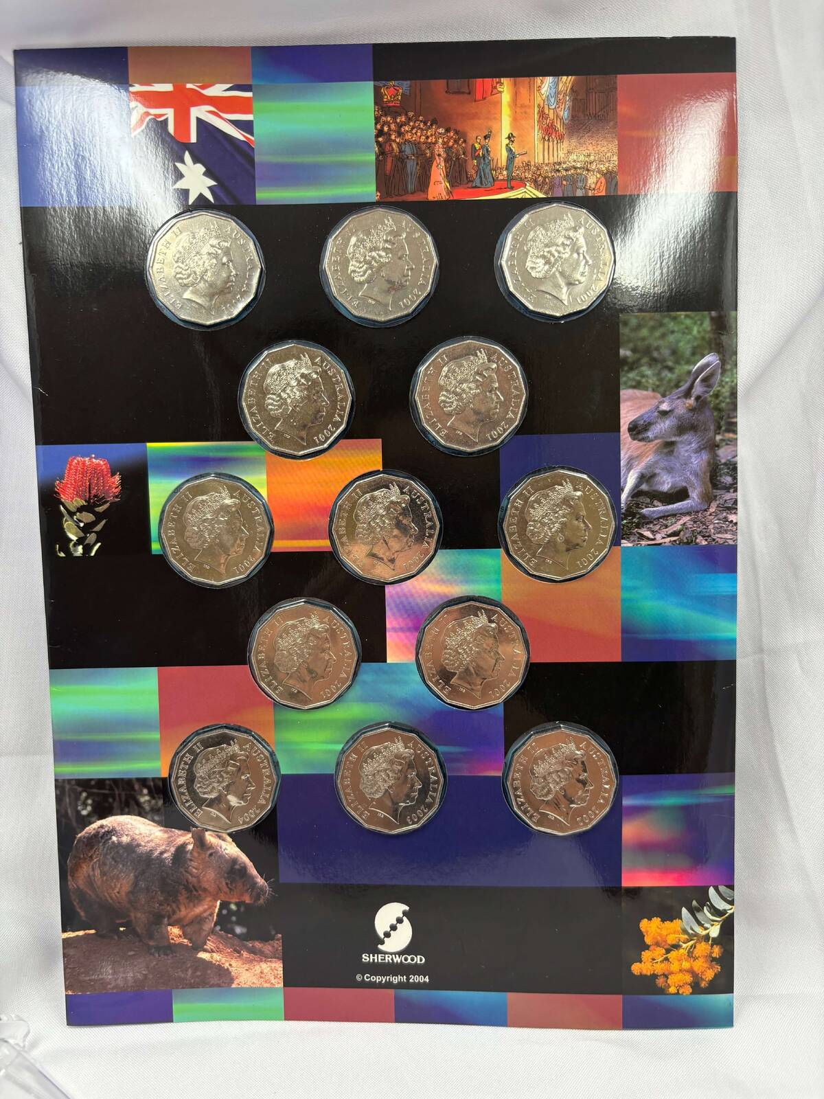 2001-2004 Sherwoods 50 Cent Uncirculated 13 Coin Collection product image