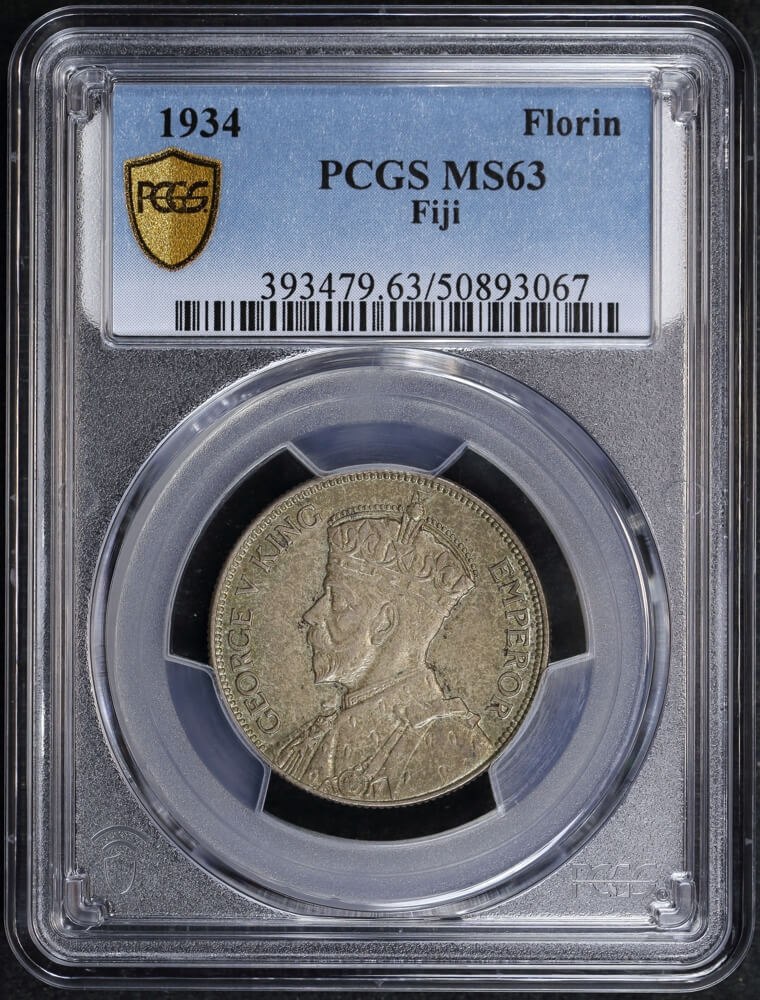 Fiji 1934 Silver Florin KM# 5 PCGS MS63 product image