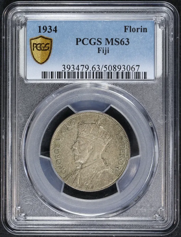Fiji 1934 Silver Florin KM# 5 PCGS MS63 product image