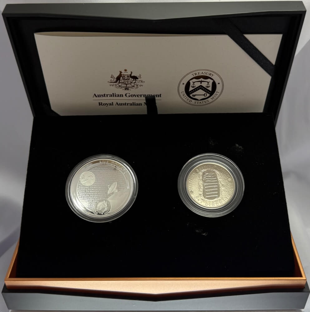 2019 Silver Two Domed Proof Coin Set Apollo 11 Moon Landing product image