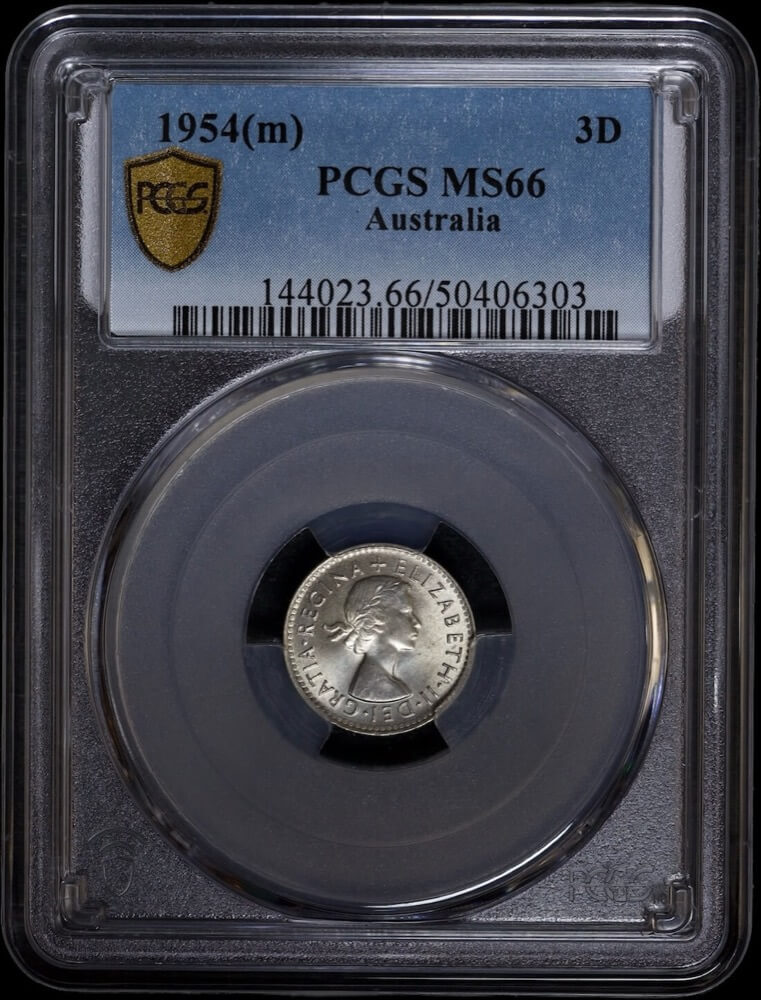 1954 Threepence Gem Unc (PCGS MS66) product image
