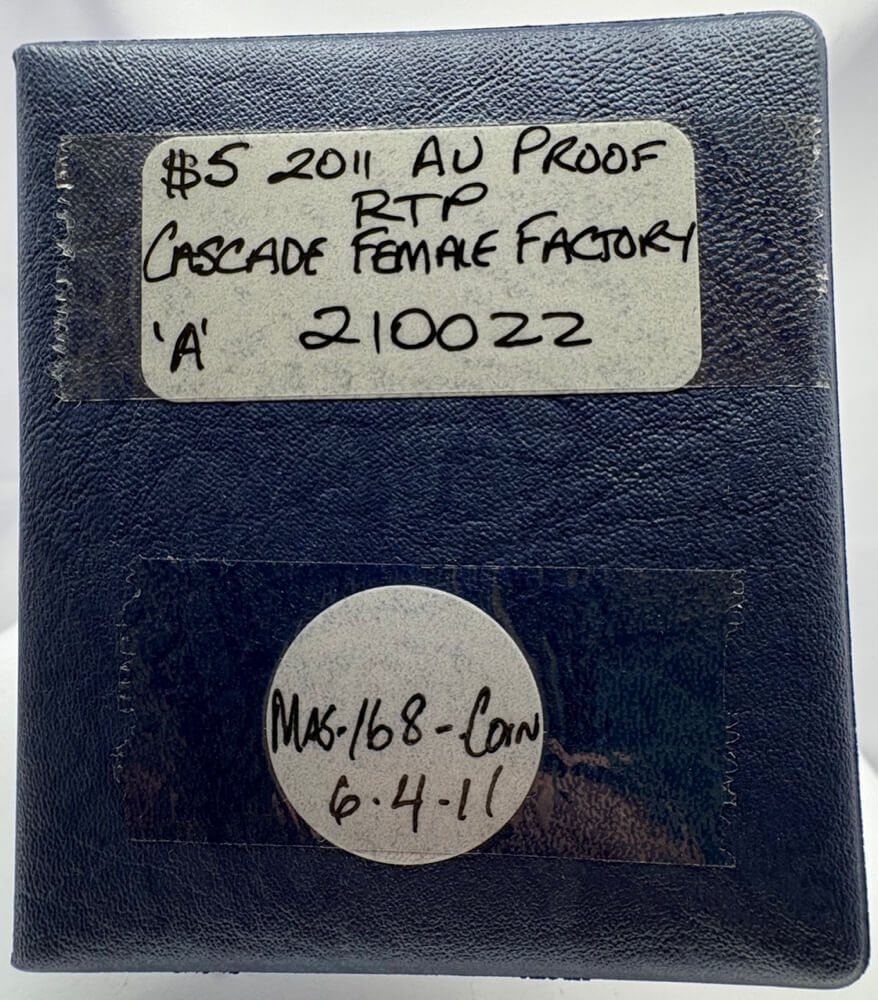 2011 Gold 5 Dollar Proof Coin Cascades Female Factory ex RAM Master Collection product image