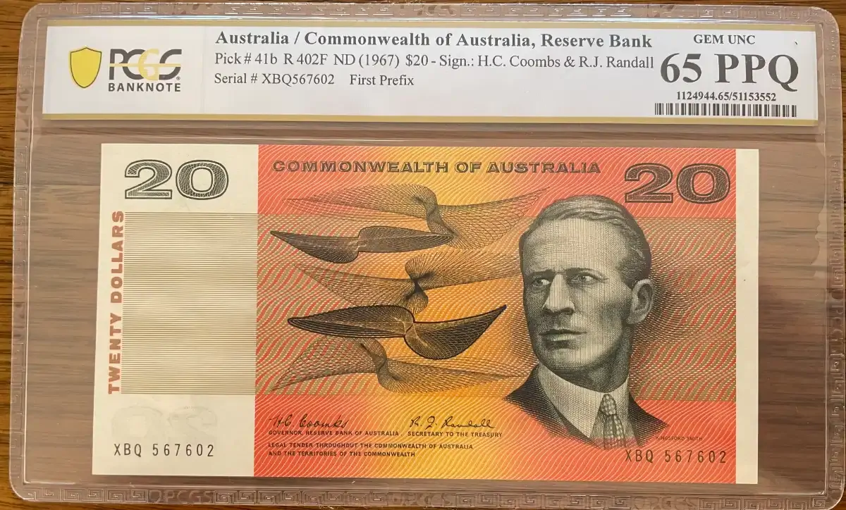 1968 $20 Note Coombs/Randall R402 PCGS Gem Unc 65 PPQ product image