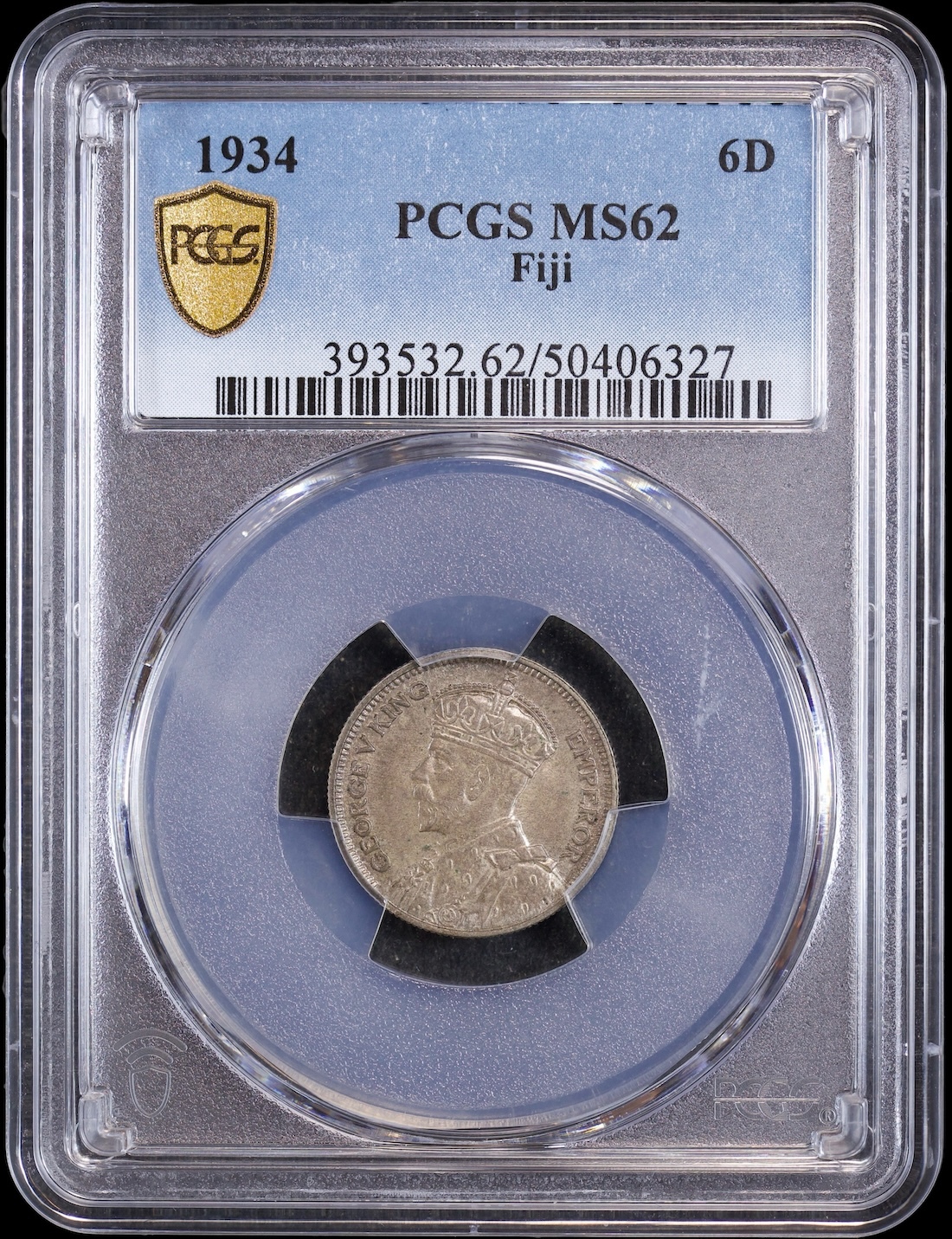 Fiji 1934 Silver Sixpence KM#3 PCGS MS62 product image