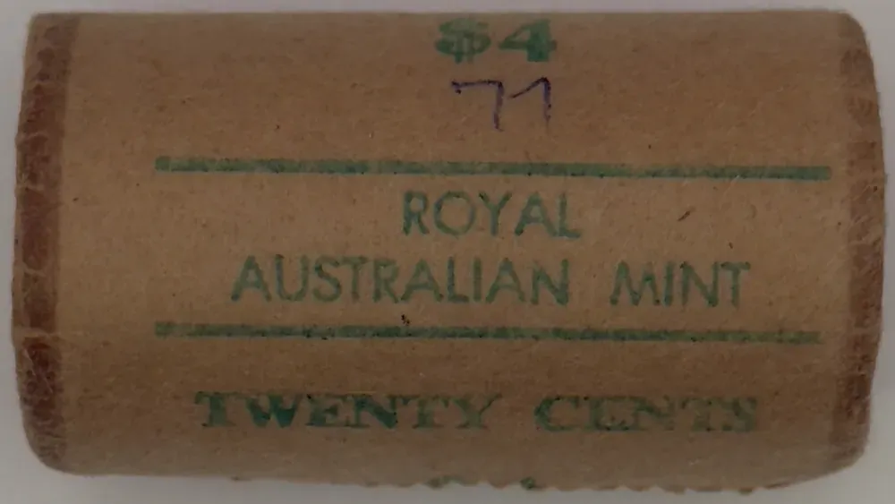 1977 20 Cent Coin Mint Roll Heads/Tails product image