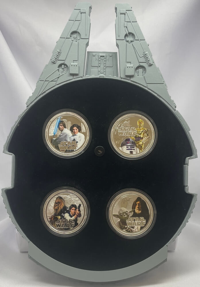 Niue 2011 Silver Proof 1oz Four Coin Set Star Wars Millennium Falcon product image