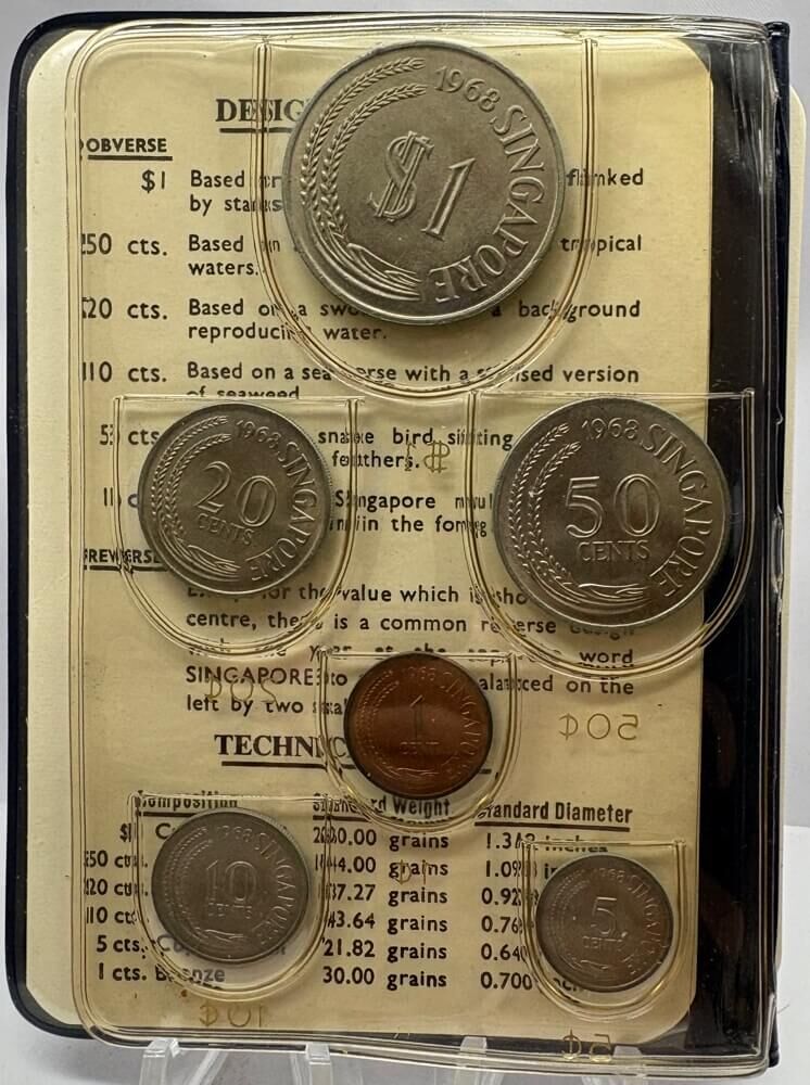Singapore 1968 Uncirculated Mint Coin Set  product image