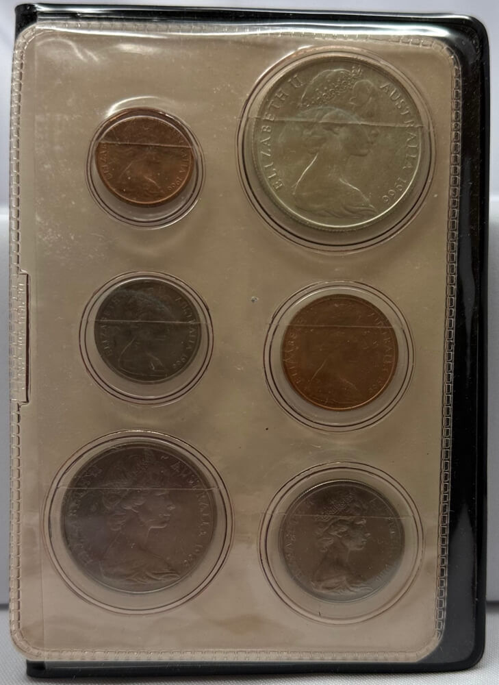 1966 Uncirculated Mint Coin Set First Issue Black Wallet product image