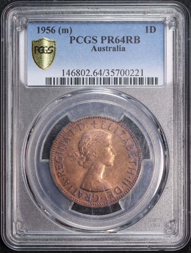 1956 Melbourne Proof Penny PCGS PR64RB product image